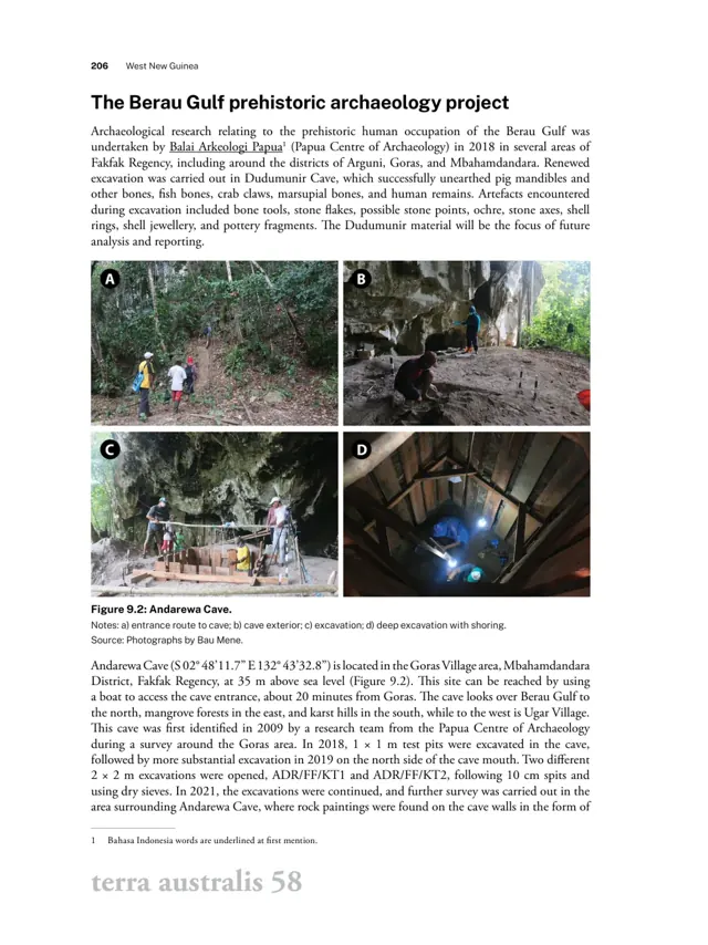 Andarewa Cave, Fakfak, Figure 9.2.