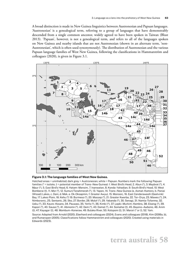 Language families of West New Guinea, Figure 3.1.