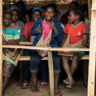 Displaced Nduga pupils at Weneroma’s emergency school in Wamena, August 2019.