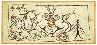 Sentani bark cloth, collected by Pierre Viot in the 1920s. National Gallery of Australia, accession 1985.1870.