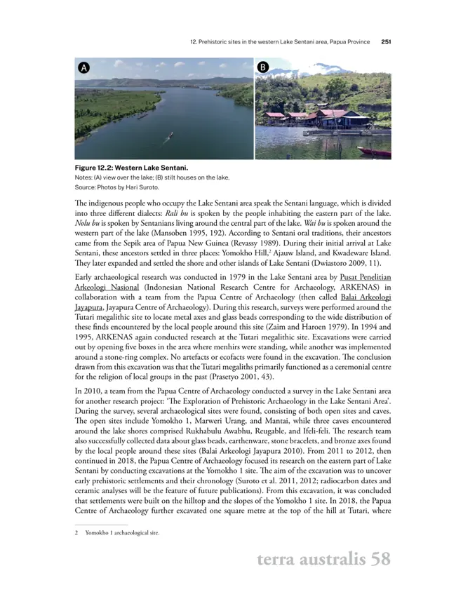 Western Lake Sentani and archaeological sites, Figure 12.2.